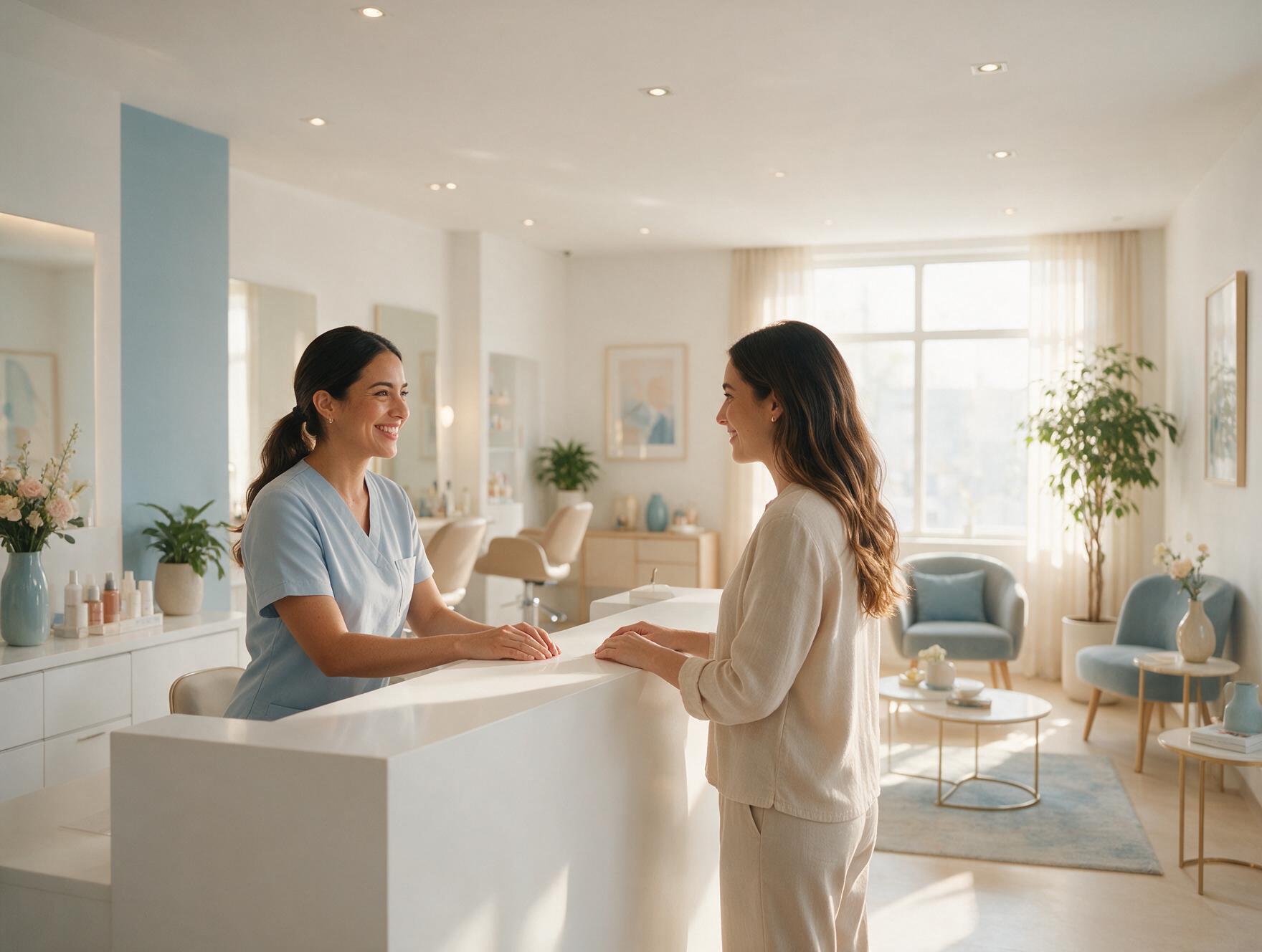 Front desk of a beauty studio