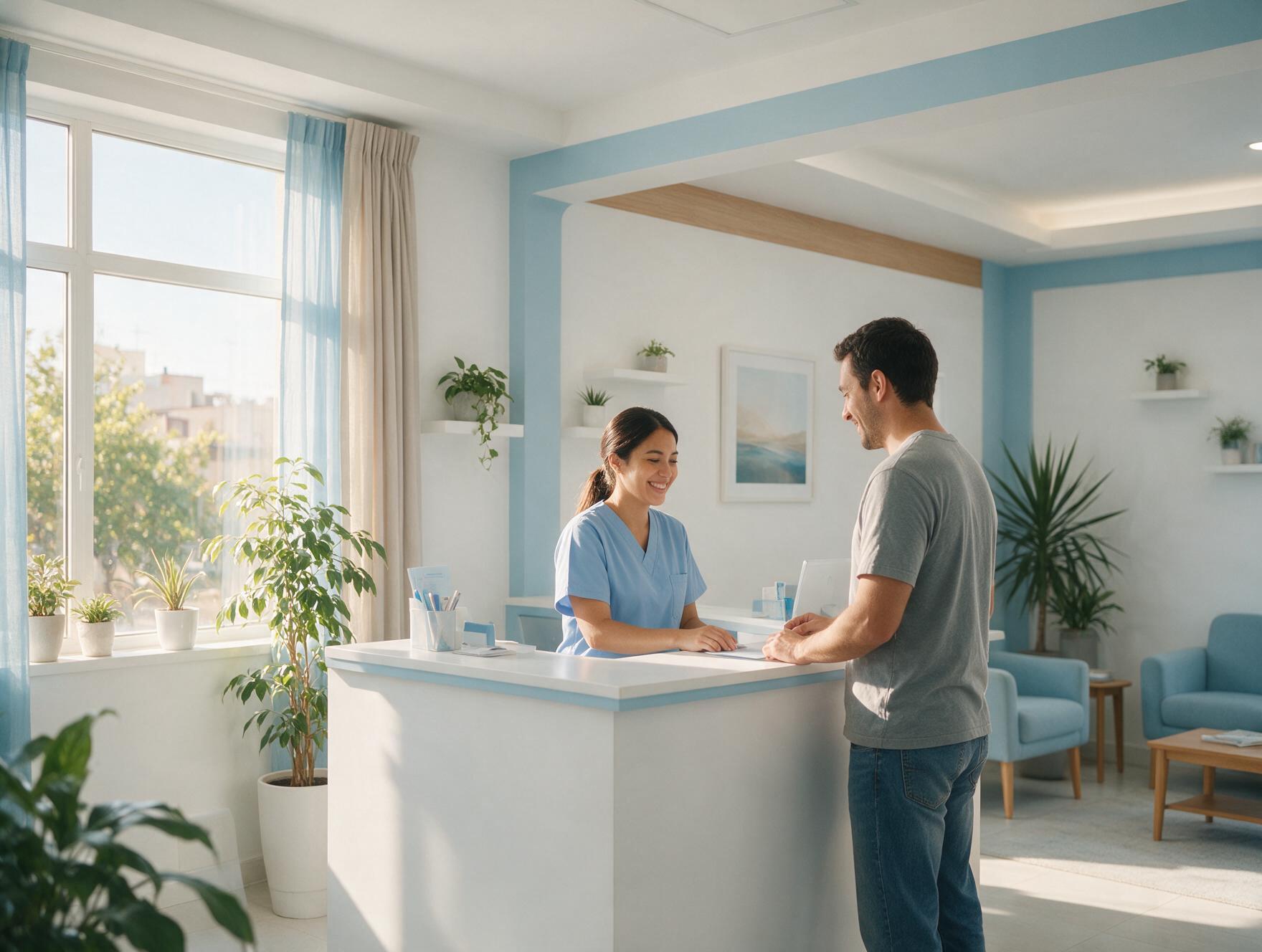 Front desk of a medical and dental clinic