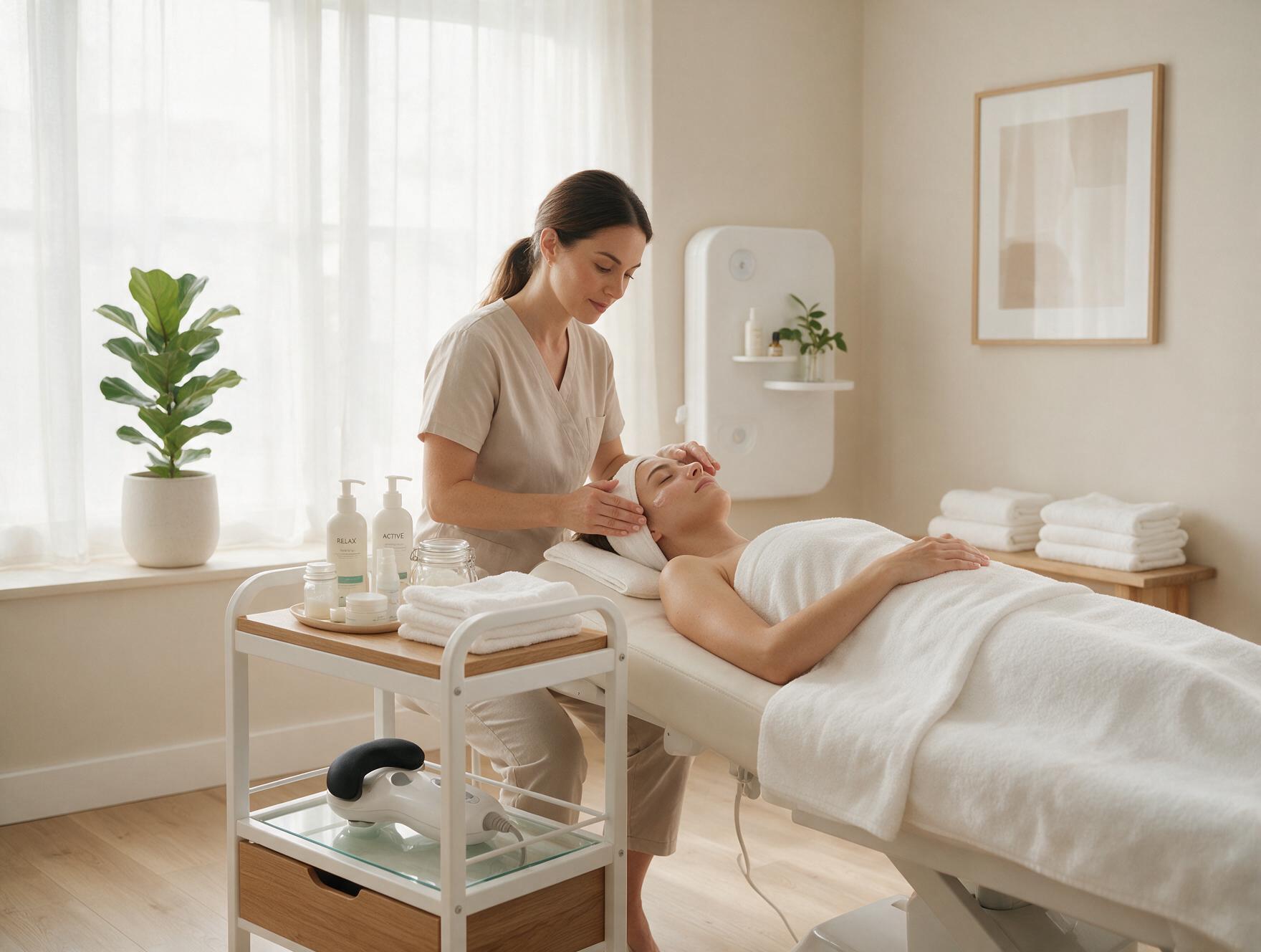 A treatment room in an aesthetic center